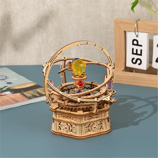Starry Night Mechanical Music Box 3D Wooden Puzzle AMK51