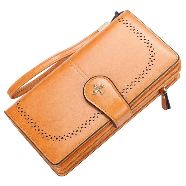 Leather Wallets Large Capacity Purses Card Holder Clucth Bag