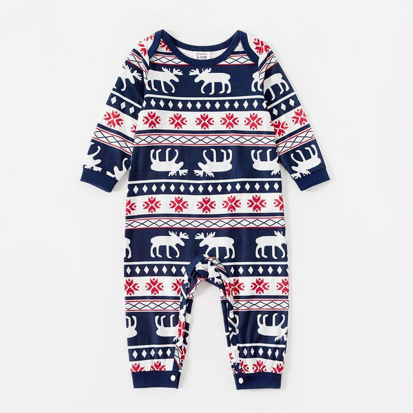 Plus Size Christmas Santa Wearing Sunglasses and Letters Print Black Family Matching Long-sleeve Pajamas Sets