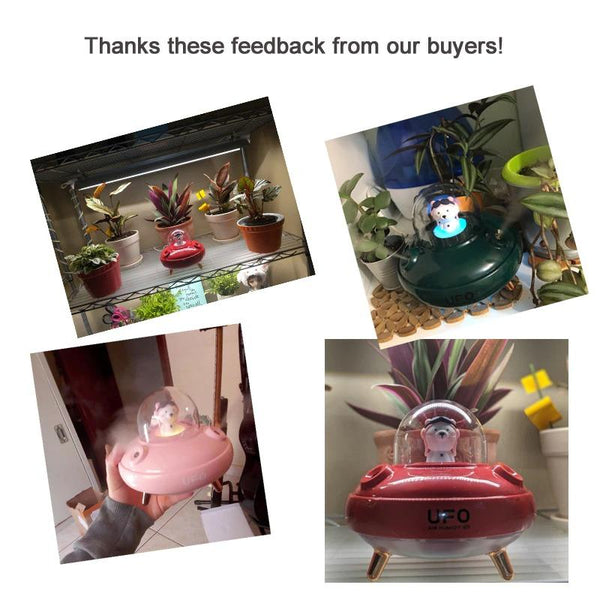 Double Spray Desktop Humidifier - UFO Shape
