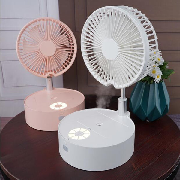 Foldable mini shaking head fan humidifier