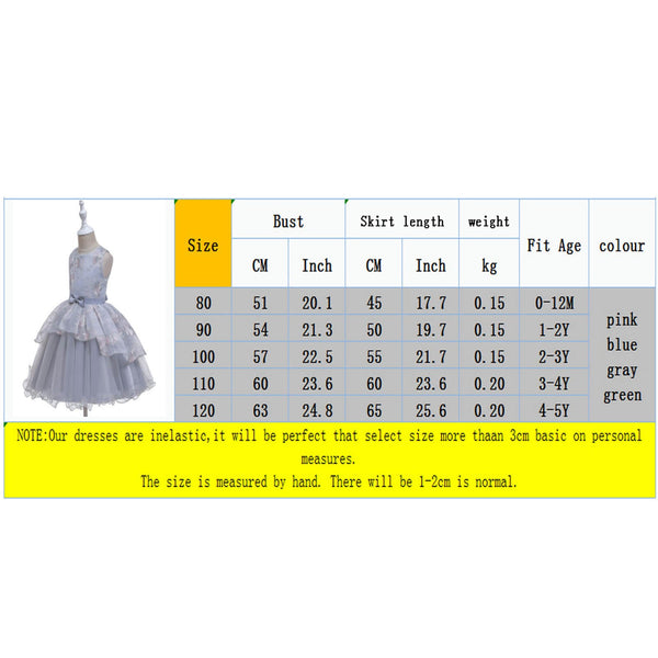 Baby Girls Fashion Party Dress Belted Floral Sleeveless Wedding Bridesmaid Dress