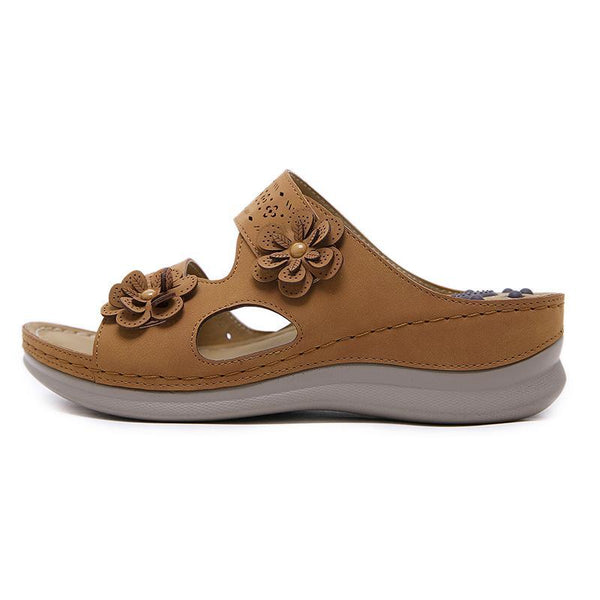 Women's Flower Decoration Wedge Sandals