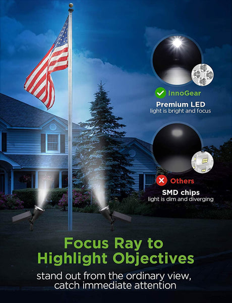 Solar Lights Outdoor, Waterproof Solar Powered Landscape Spotlights 2-in-1 Wall Light Decorative Lighting , 4 Pack
