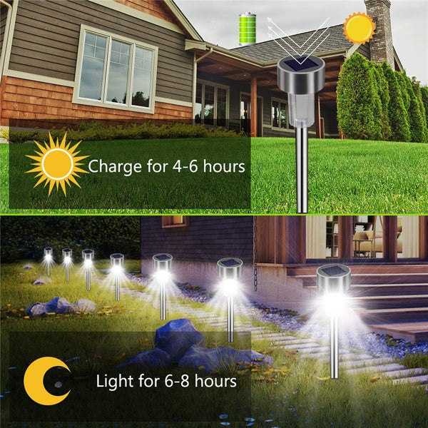 Solar Garden Lights Outdoor, Upgraded Solar Powered Lights LED Outside Waterproof Lamps with Star Pattern for Garden Path Yard, 12 Pack