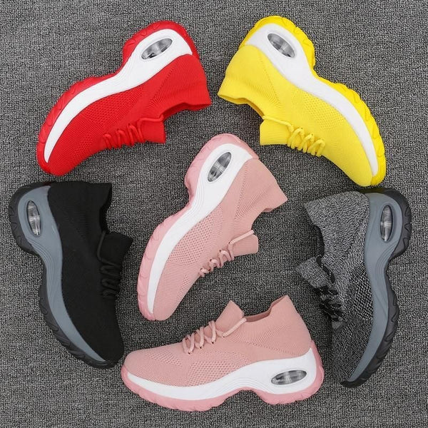 Nanccy Lace Up Walking Running Shoes Platform Sneakers