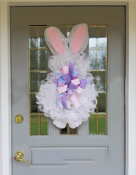 Bunny Easter Wreath Deco Mesh Wreath