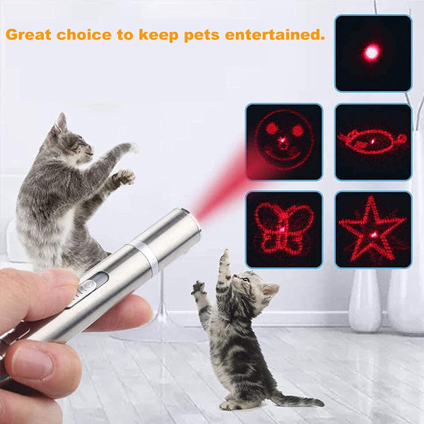 Mini 3in1 Laser Cat Toy  USB Rechargeable Powerful LED Torch Waterproof Design Penlight uv light banknote