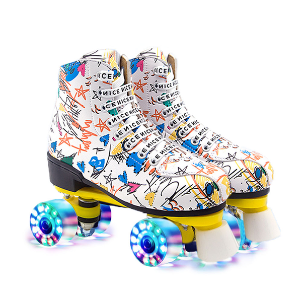 Colorful Graffiti Roller Skates