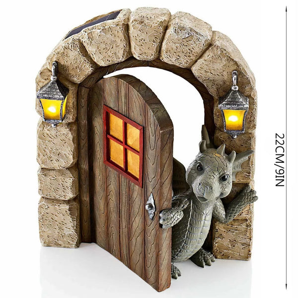 Dinosaur Window Climbing Crafts Resin Statue Garden Decoration