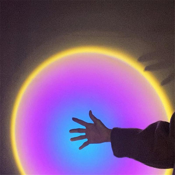 Rainbow Sunset Projection Led Light 180 Degree Rotation for Bedroom Decor
