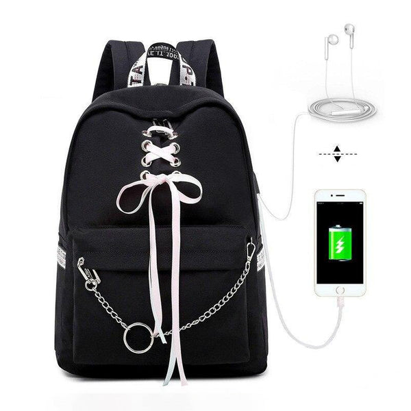 Girl Schoolbag Female Students Laptop Backpack Kids School Bags For Teenage Girls Women Gray Backpacks