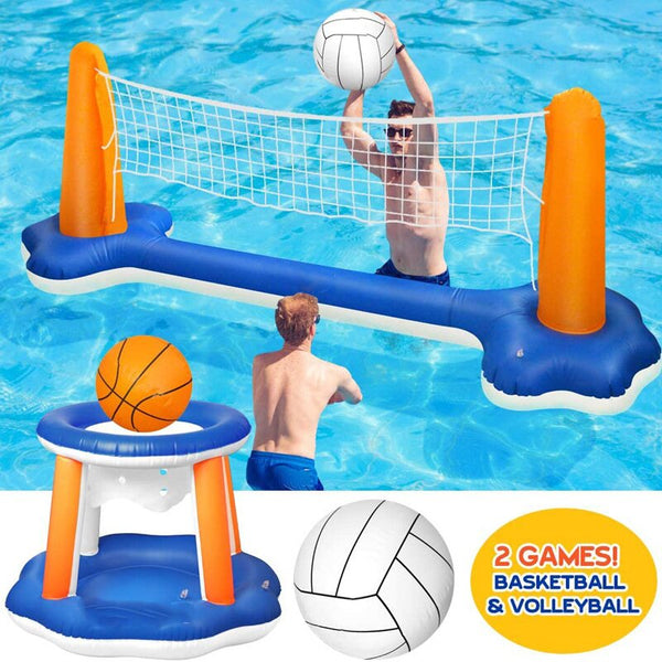 Swimming Pool Basketball & Volleyball Inflatable Pool Floats Sets Pool Toys