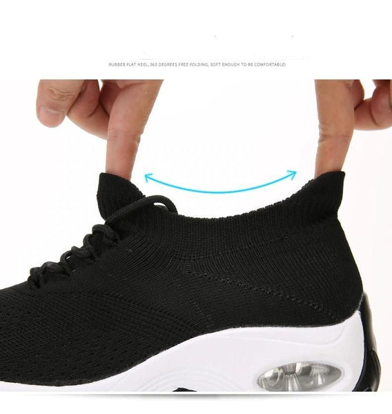 Nanccy Lace Up Walking Running Shoes Platform Sneakers