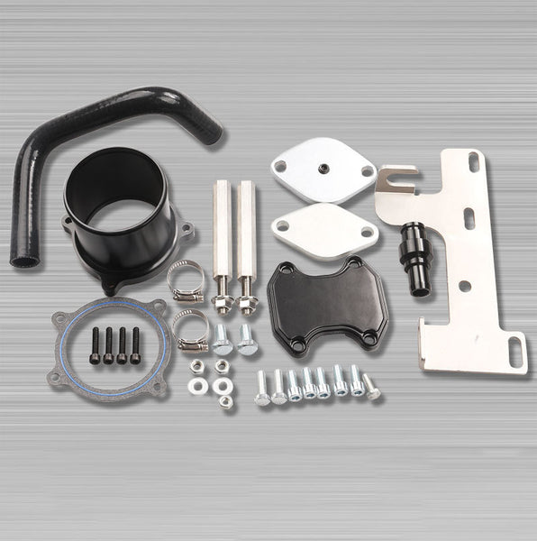 2007 - 2009 EGR Cooler Delete Kit for Dodge Ram Pickup Truck 6.7L Cummins Diesel Black