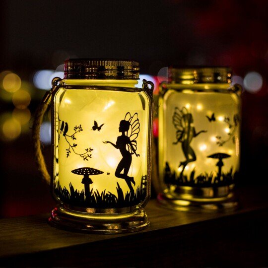 Solar Mason Jar Fairy Lamp