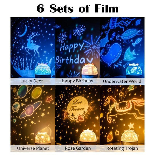 Starry Sky Lamp, 360 Rotation Starry Sky Xmas Projector
