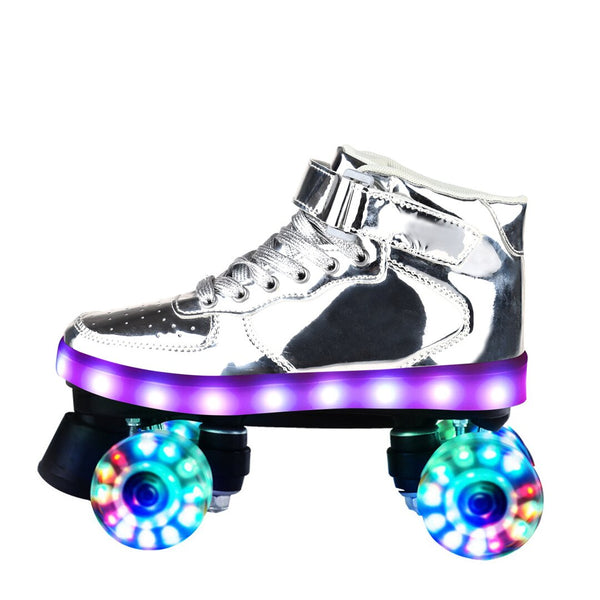 USB Charged LED Shinny Roller Skates