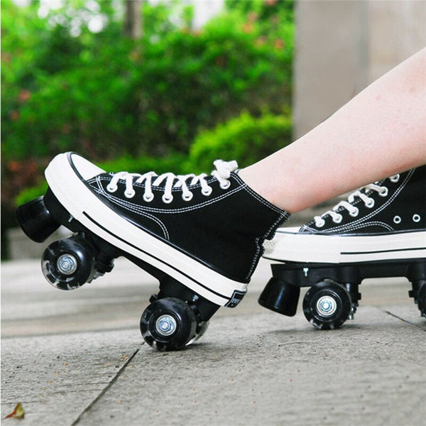 Canvas Roller Skates- Black Classic