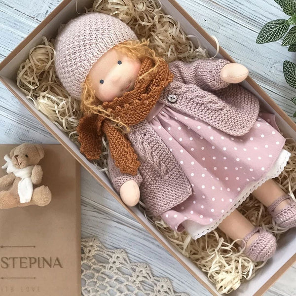 Waldorf doll with big set of clothes
