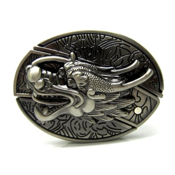 Fashion Punk Men's Genuine Leather Belt