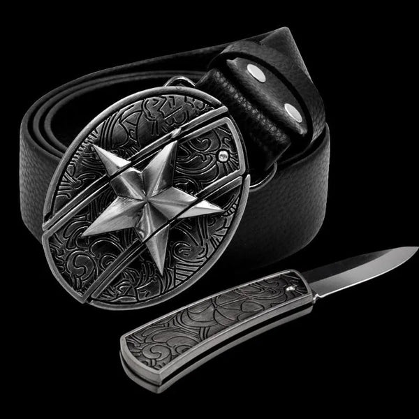 Fashion Punk Men's Genuine Leather Belt