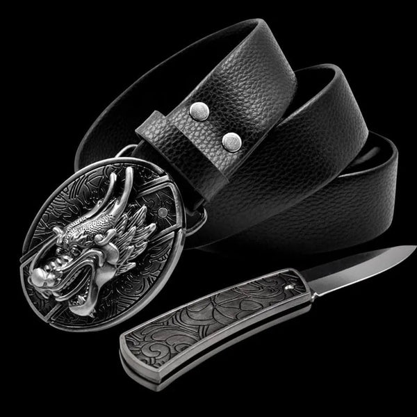 Fashion Punk Men's Genuine Leather Belt