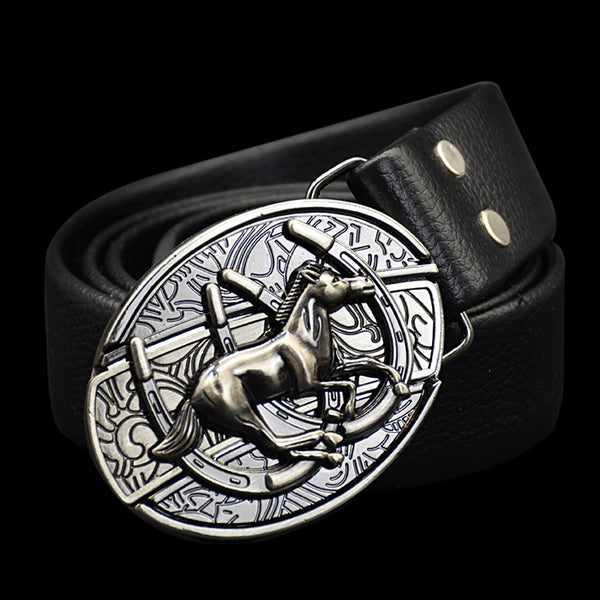 Fashion Punk Men's Genuine Leather Belt