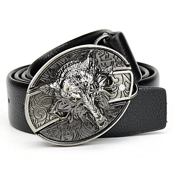 Fashion Punk Men's Genuine Leather Belt
