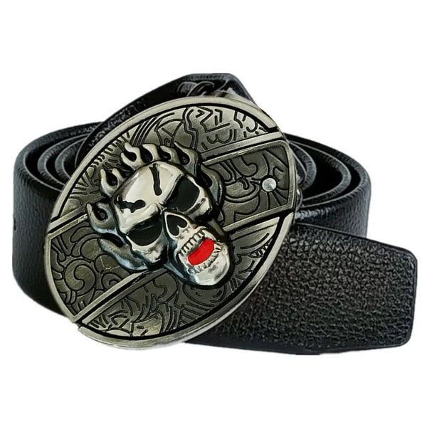 Fashion Punk Men's Genuine Leather Belt