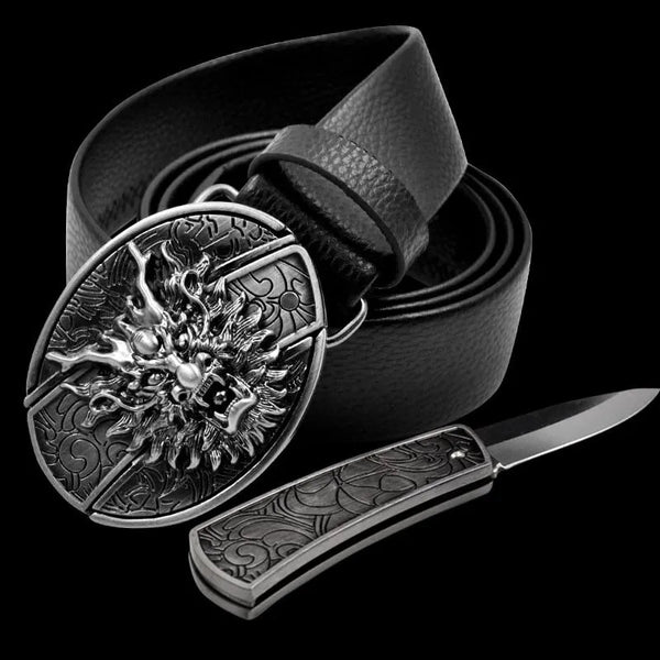 Fashion Punk Men's Genuine Leather Belt