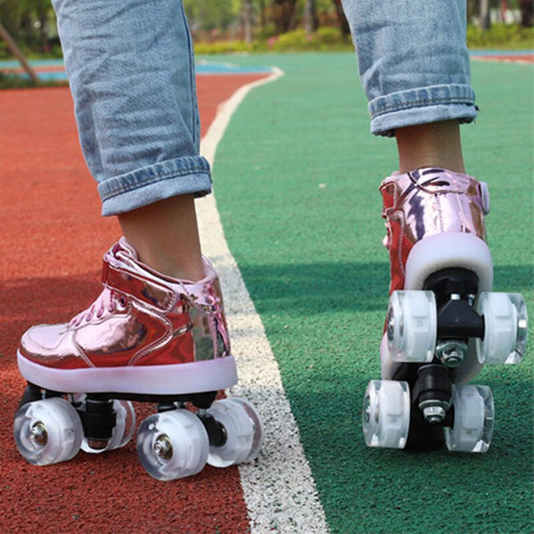 USB Charged LED Shinny Roller Skates