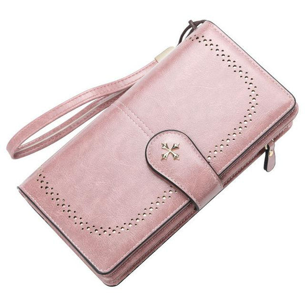 Leather Wallets Large Capacity Purses Card Holder Clucth Bag