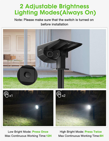 12 LEDs Solar Landscape Spotlights