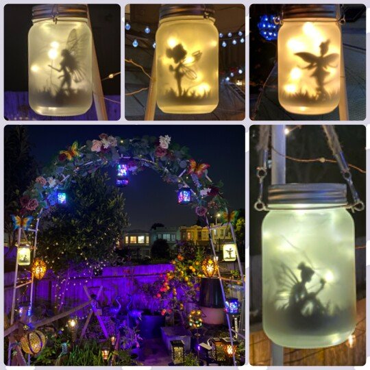 Solar Mason Jar Fairy Lamp