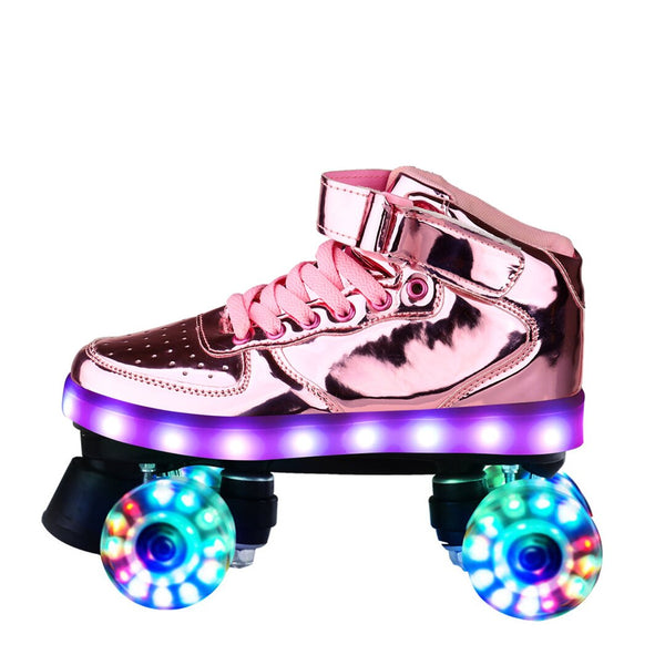 USB Charged LED Shinny Roller Skates