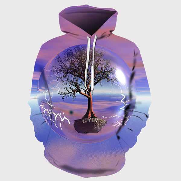 Blue Mushrooms Zip-up Hoodie