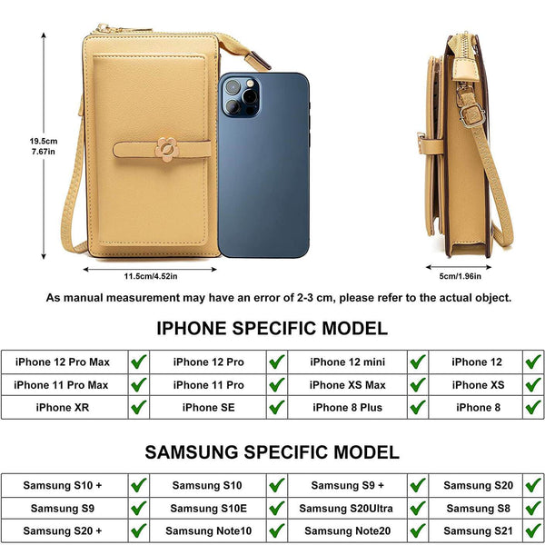 Women Touchscreen Cell Phone Purses Crossbody Bag