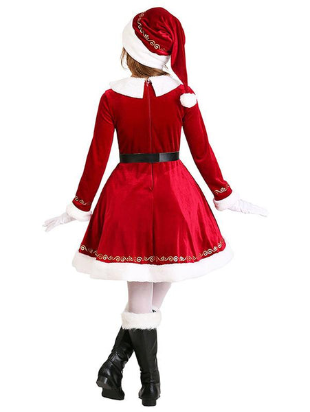 Deluxe Father Christmas & Halloween Outfit Santa Costume For Kids