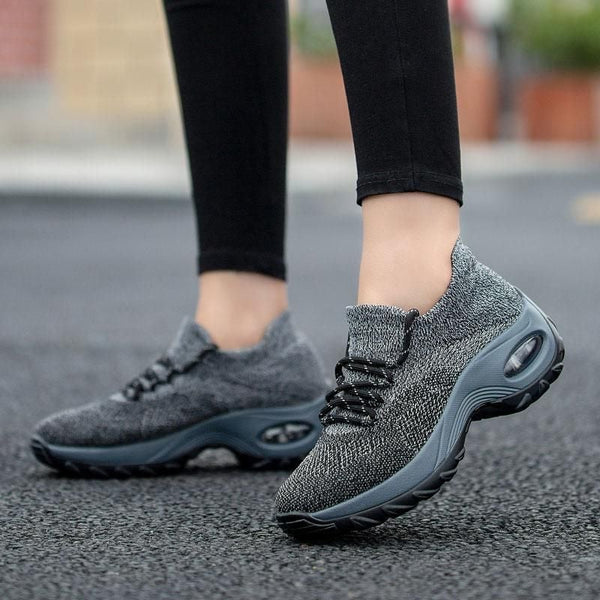 Nanccy Lace Up Walking Running Shoes Platform Sneakers