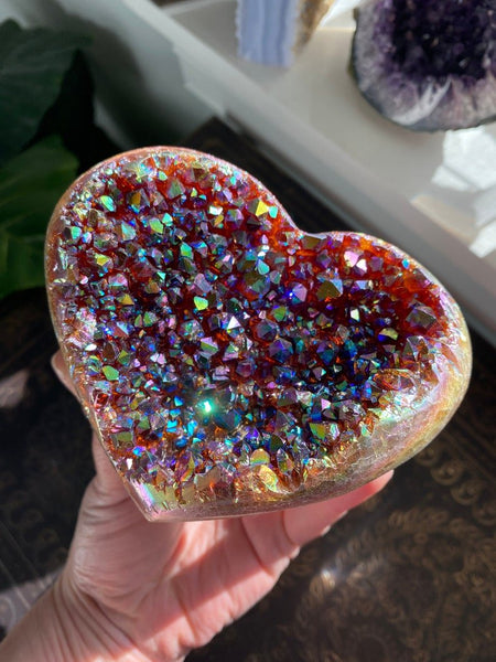 Angel Aura Heart Shaped Crystal