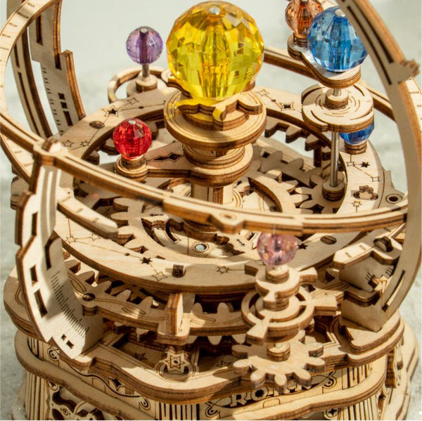 Starry Night Mechanical Music Box 3D Wooden Puzzle AMK51