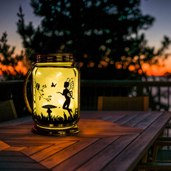 Solar Mason Jar Fairy Lamp