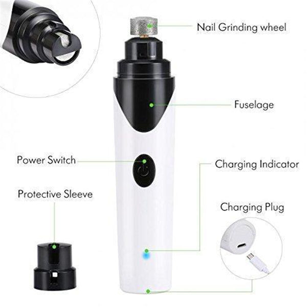 Electric Dog Nail Grinder - Pet Nail Trimmer - Soft Pet Paws