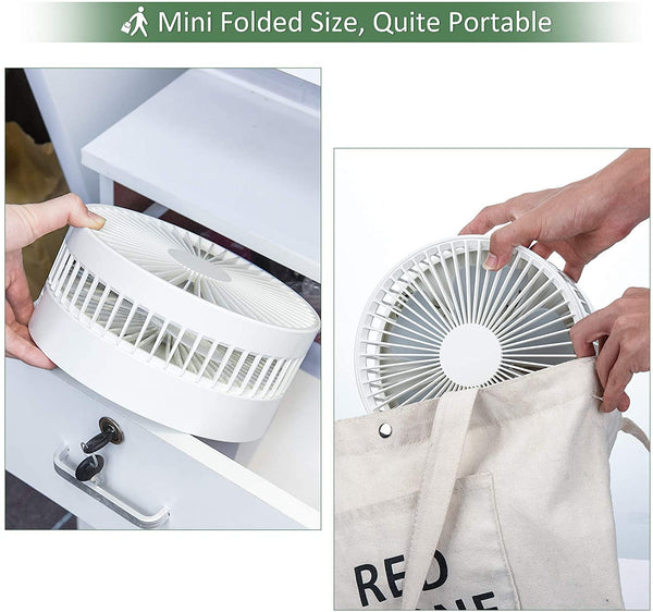 Foldable mini shaking head fan humidifier