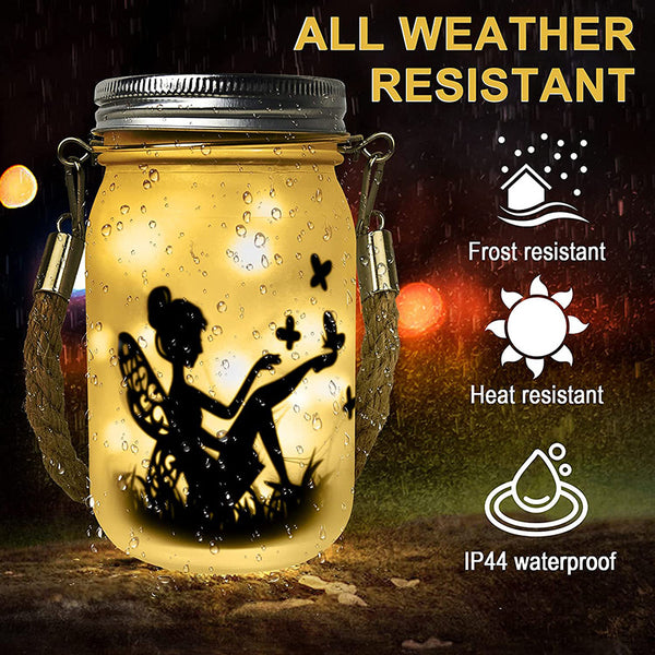 Solar Mason Jar Fairy Lamp