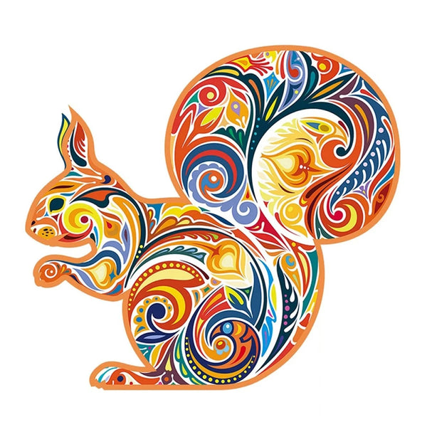 Wooden Jigsaw Puzzle Unique Squirrel