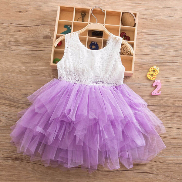 Toddler Bohemian Flower Girl Dress Summer Party Tutu Dress