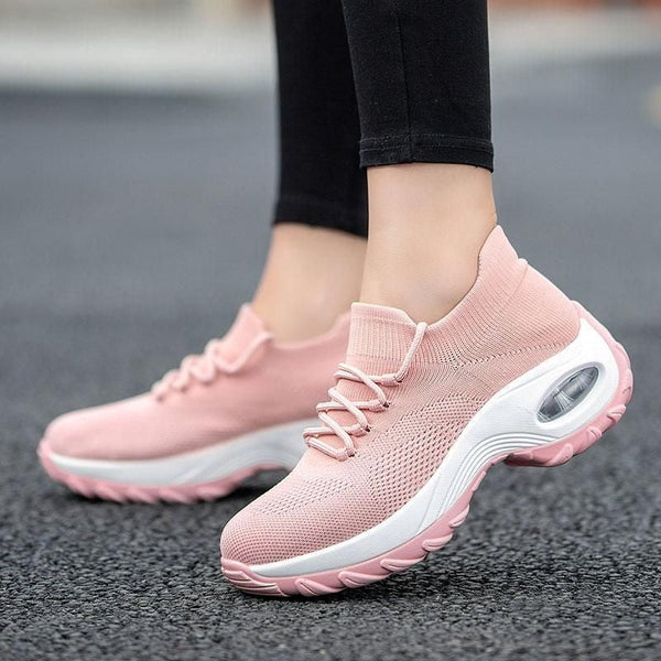 Nanccy Lace Up Walking Running Shoes Platform Sneakers
