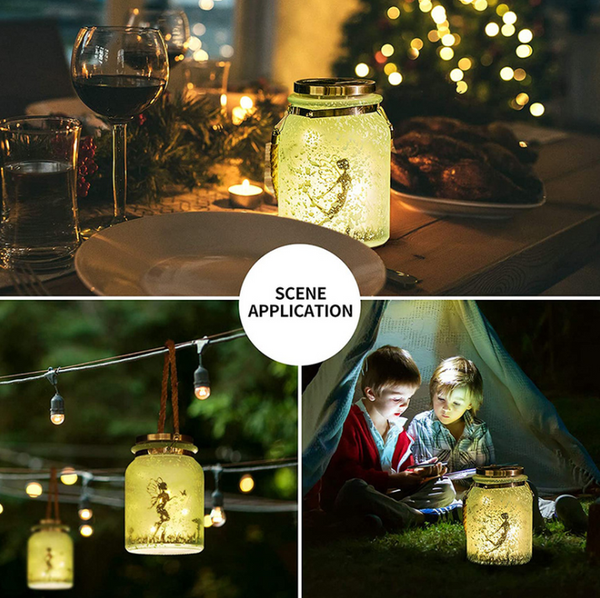 Solar Mason Jar Fairy Lamp